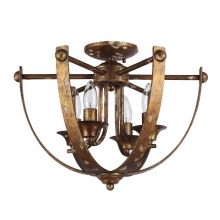 Golden Canada 0815-4SF HG - Wry Lighting Victoria 4-light Semi-Flush Mount in Heirloom Gold